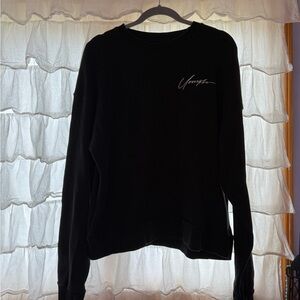 YoungLA Black Thermal Waffle Crewneck